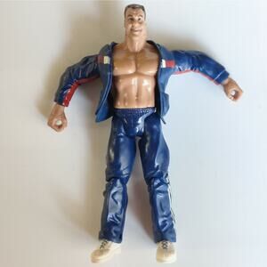 2000 Jakks Titan Tron Live WWE Ringside Chaos Season 3 Kurt Angle 7in Figure